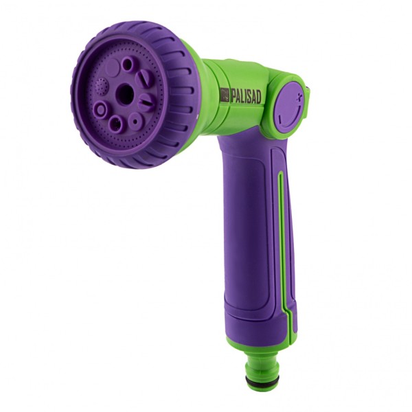 Пистолет-распылитель, 8 режимов, двухкомпонентная рукоятка Palisad 65160