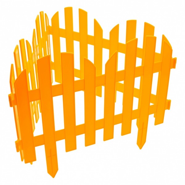 Забор декоративный Романтика, 28 х 300 см, желтый, Россия, Palisad 65023