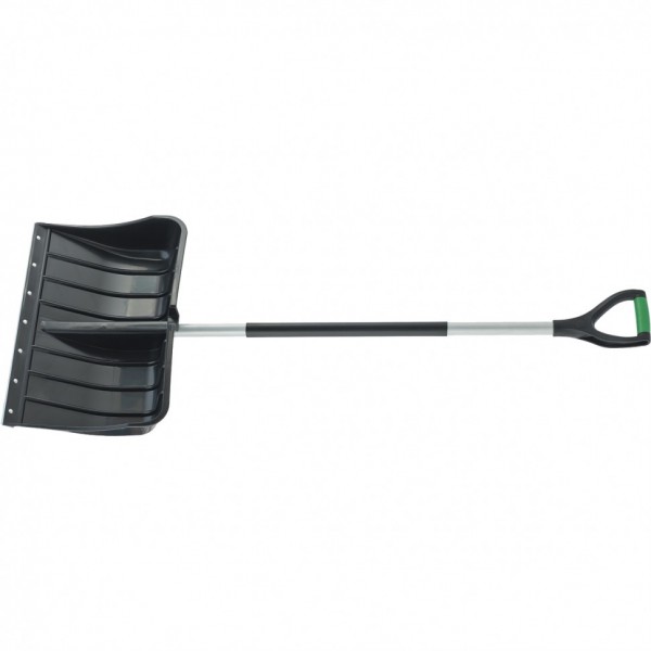 Лопата для уборки снега пластиковая, 540 х 375 х 1520 мм, стальной черенок,стальная планка, Palisad 61568
