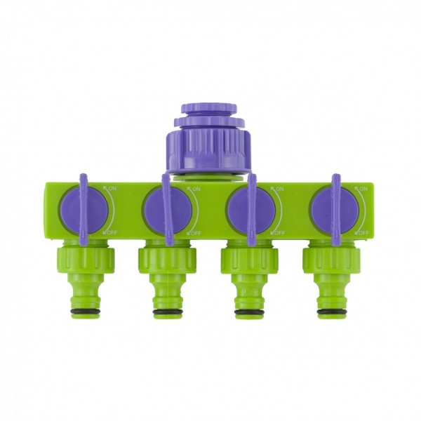 Разветвитель четырехканальный 1/2-3/4, регулируемый Palisad 66425