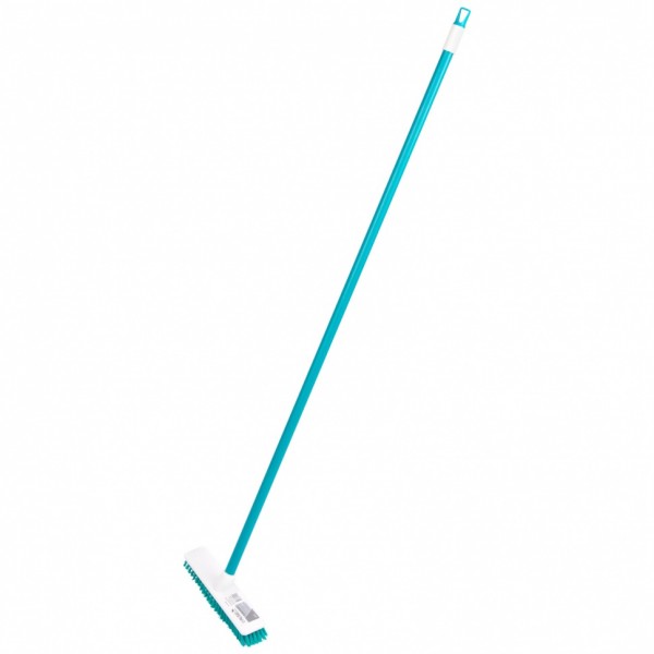 Щетка пластмассовая для чистки ковров, 27 cм, c черенком, 120 см, бирюзовая щетина, Home Palisad 935505