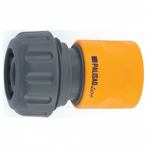 Соединитель пластмассовый, быстросъемный для шланга 3/4, однокомпонентный Palisad Luxe 66257