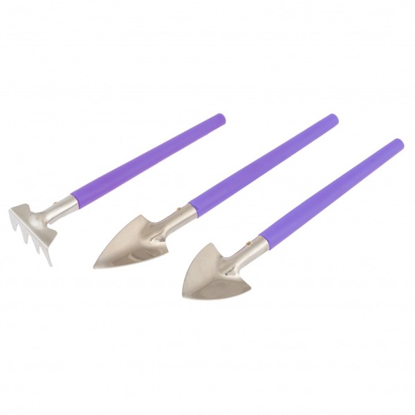 Набор по уходу за комнатными растениями, нержавеющая сталь, пластиковые рукоятки, 3 предмета, Palisad 63041