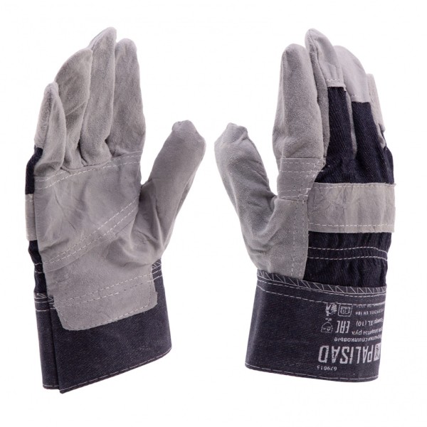 Перчатки спилковые комбинированные, размер XL, Palisad 679015