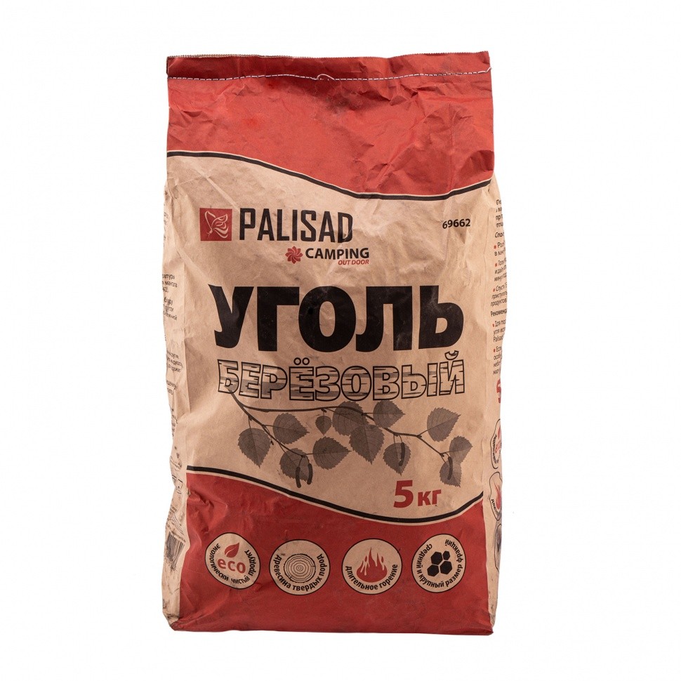 Уголь берёзовый, 5 кг Россия Camping Palisad 69662
