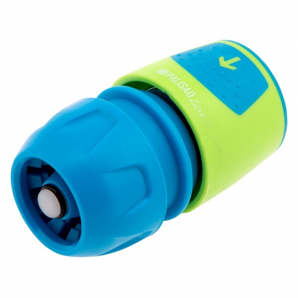 Соединитель быстросъемный для шланга 1/2-3/4, аквастоп, АВС-пластик Palisad Luxe 66267