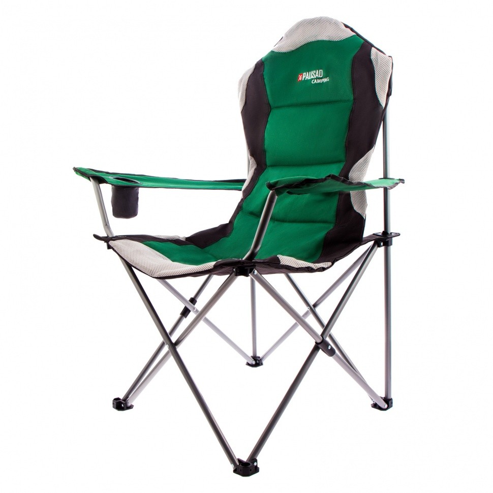 Кресло складное с подлокотниками и подстаканником, 60 х 60 х 110/92 см, Camping Palisad 69592