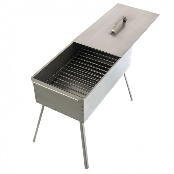 Коптильня двухъярусная 500 x 270 x 175 мм, 0.8 мм, с поддоном, на ножках, Россия Camping Palisad 69527