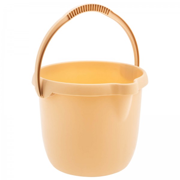 Ведро пластмассовое круглое 12 л, бежевое, Home Palisad 929495