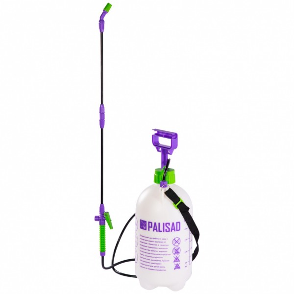 Опрыскиватель ручной, 7 л, с насосом, шлангом, разбрызгиватель Palisad 64750