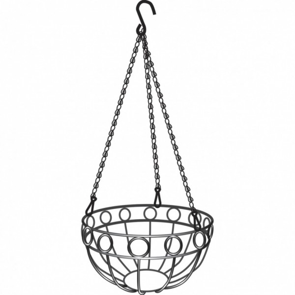 Подвесное кашпо, D 25.4 см, высота с цепью и крюком 53.5 см Palisad 69016
