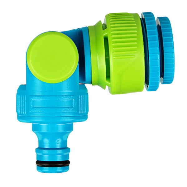 Адаптер штуцерный, шарнирный, с переключателем, 1/2-1'', Luxe Palisad 65781