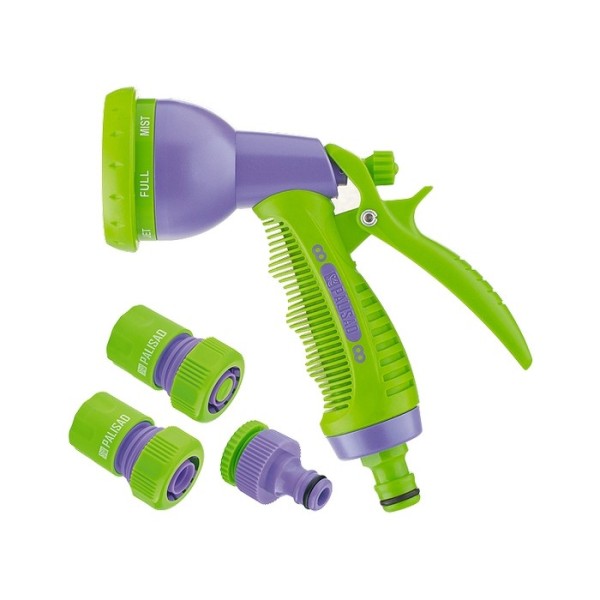 Набор для подключения шланга 3/4,пистолет 8 режимов полива, адаптер, 2 соединителя Palisad 65177