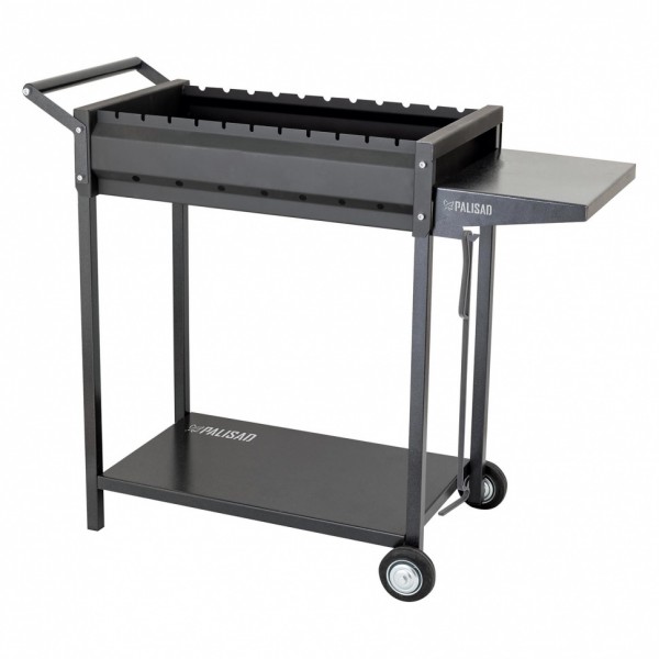 Мангал сварной на колесах, 662 х 390 х 152/805 мм, сталь 2 мм, кочерга в комплекте, Camping Palisad 69669