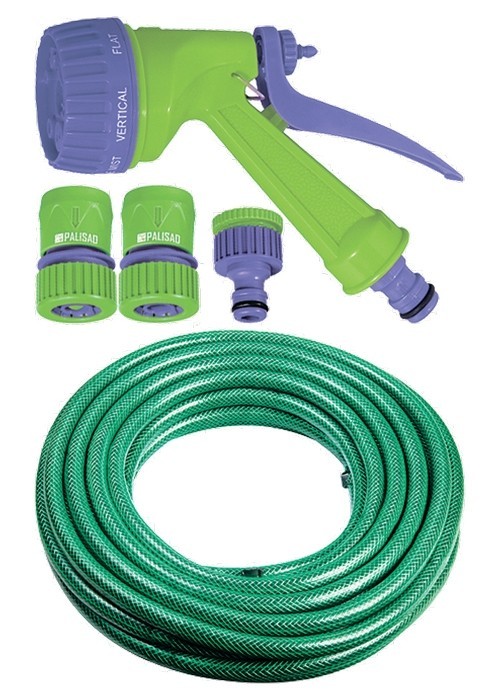 Набор поливочный, шланг 1/2, 25 м, 7 режимов пистолет, соединитель, адаптер Palisad 67426