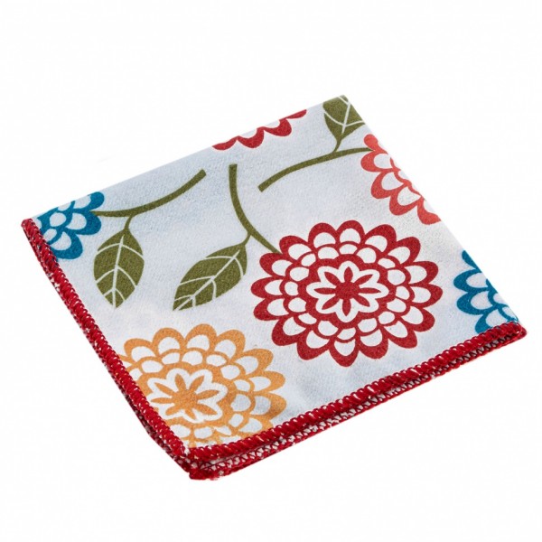 Салфетка из микрофибры универсальная, 300 х 300 мм, с цветами, Home Palisad 923435