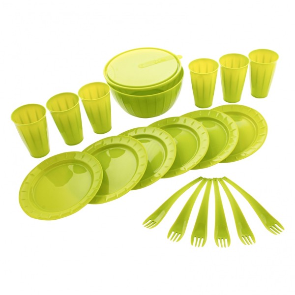 Набор для пикника на 6 персон, 20 предметов, контейнер 9 л в комплекте, Camping Palisad 69451